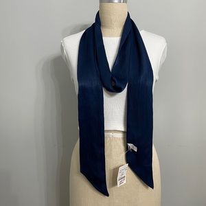 Echo Navy Satin Neck Scarf